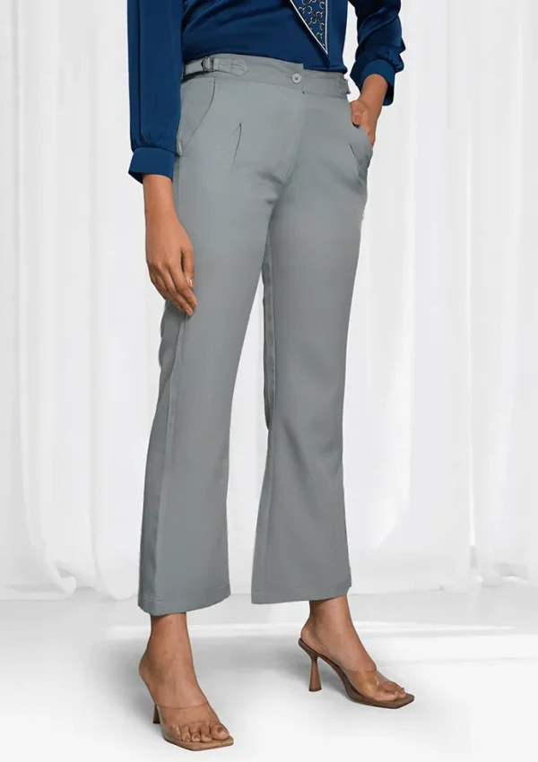 Slate Gray Formal Flare Cut