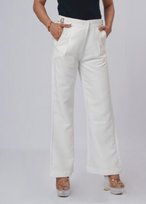 Ivory White Formal Flare Cut