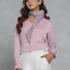 Blush Pink Pearl Tie-neck