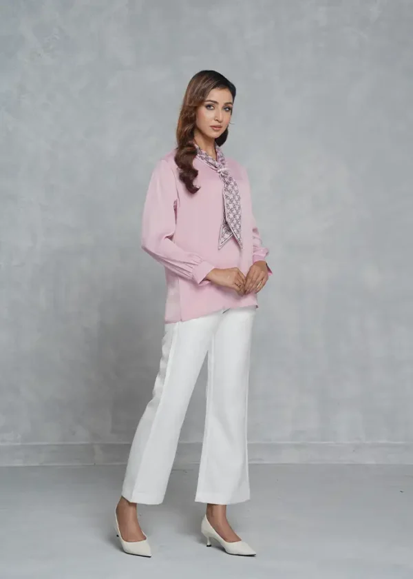 Blush Pink Pearl Tie-neck
