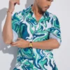 Liquid Marble Premium Full Sleeve Shirt - Sea Green