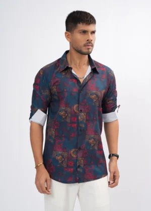 DSC04153 Imperial Mosaic Premium Full Sleeve Shirt - Midnight Slate