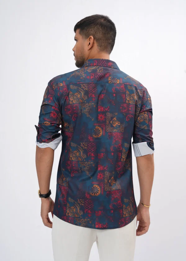 Imperial Mosaic Premium Full Sleeve Shirt - Midnight Slate