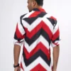Chevron Premium Full Sleeve Shirt - Crimson Red