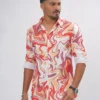 DSC04270 Liquid Marble Premium Full Sleeve Shirt - Magma Red