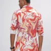 DSC04275 Liquid Marble Premium Full Sleeve Shirt - Magma Red