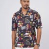 Retro Oversized Half Shirt