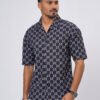 Monogram Oversized Half Shirt