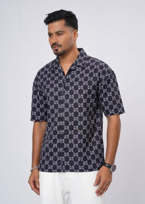 DSC04009 Monogram Oversized Half Shirt