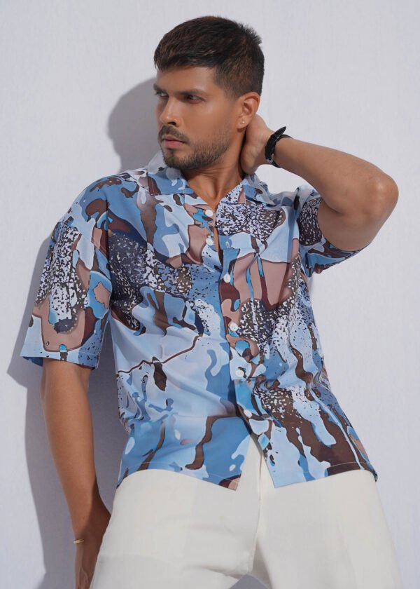 Splatter Oversized Half Shirt