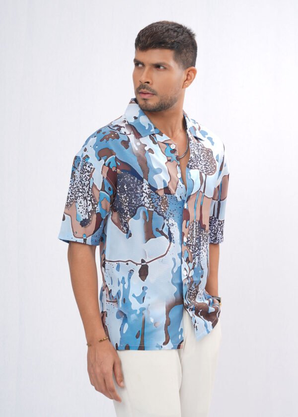Splatter Oversized Half Shirt