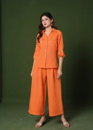 Untitled design (2ff3) Old Gold Orange Co-ord set