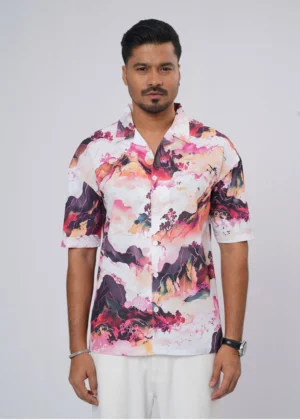 Landscape Oversized Half Shirt