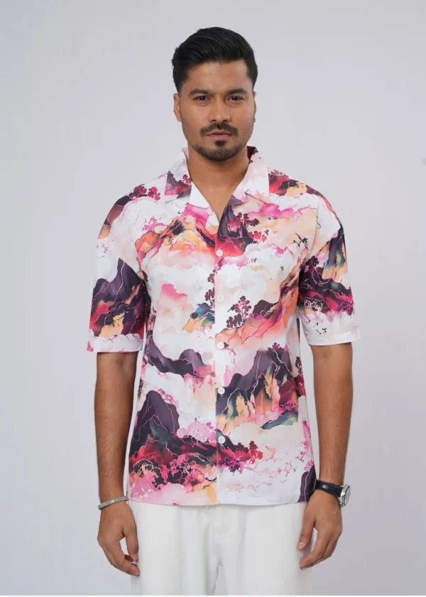 Landscape Oversized Half Shirt