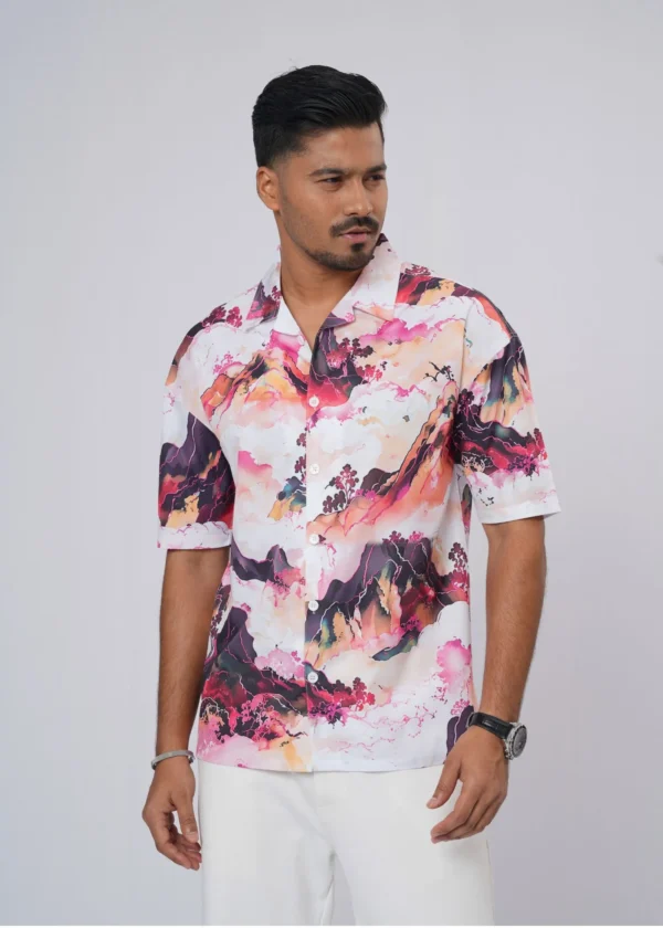 Landscape Oversized Half Shirt