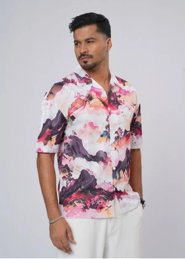 Landscape Oversized Half Shirt