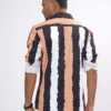 Edge Stripe Premium Full Sleeve Shirt - Dusty Peach