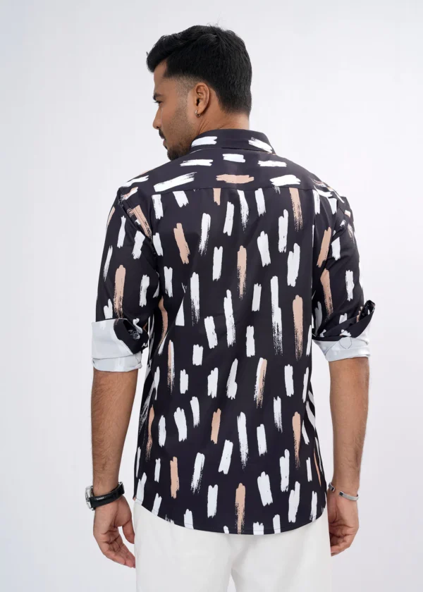 Paint Dash Premium Full Sleeve Shirt - Black
