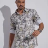 DSC04302 Aztec Diamond Premium Full Sleeve Shirt - Ivory