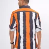 Edge Stripe Premium Full Sleeve Shirt - Orange
