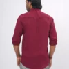DSC04249 Jacquard Swirl Premium Full Sleeve Shirt - Red
