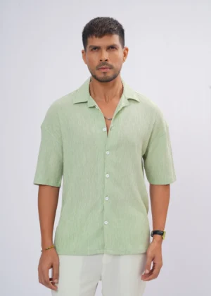 Oasis Crinkle Oversized Half Shirt