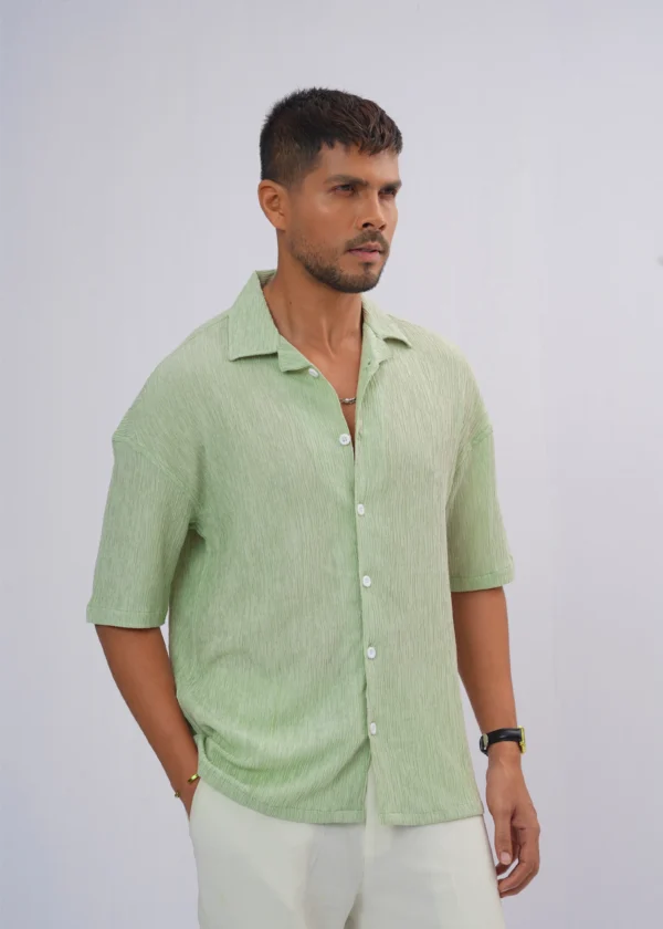 Oasis Crinkle Oversized Half Shirt
