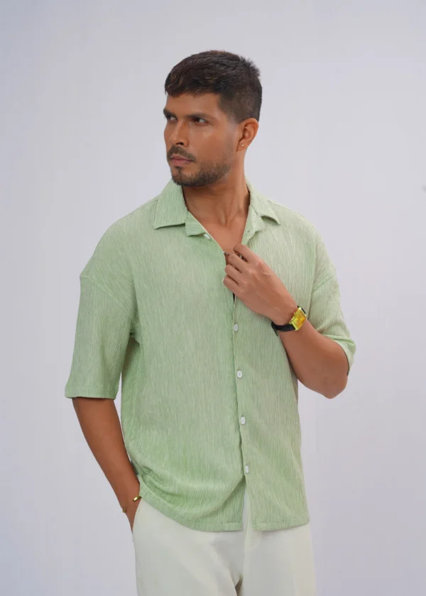 Oasis Crinkle Oversized Half Shirt